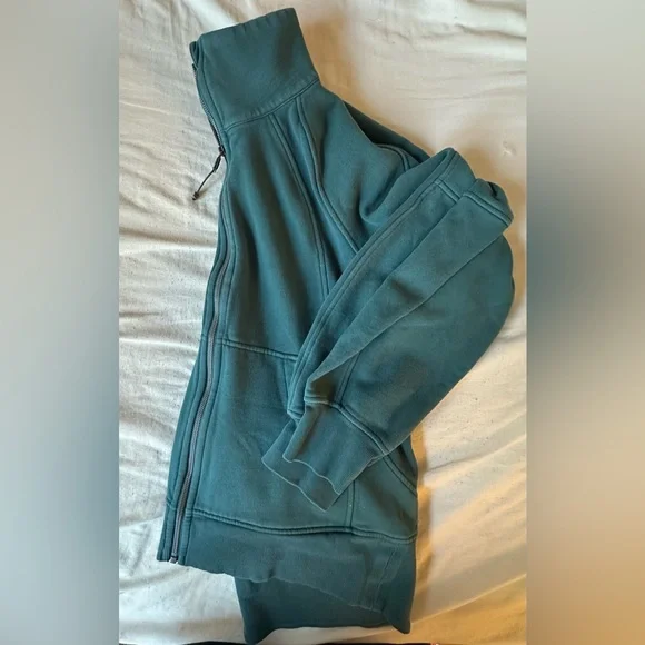 Lululemon Green Scuba funnel neck oversized zip up size 12 - Picture 3 of 11